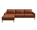 Rohová pohovka musso tufted 248 cm cognac levá