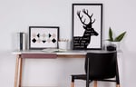 Obraz deer love 40 x 60 cm černý