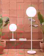 Nabíjecí Stojací  lampa mimoza bílá