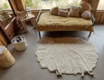 Vlněný koberec peesh 120 x 170 cm bílý