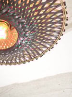 Stropní lampa kalimantan l 87 cm přírodní/černá