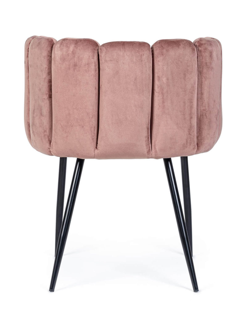 Židle petalo velvet růžová