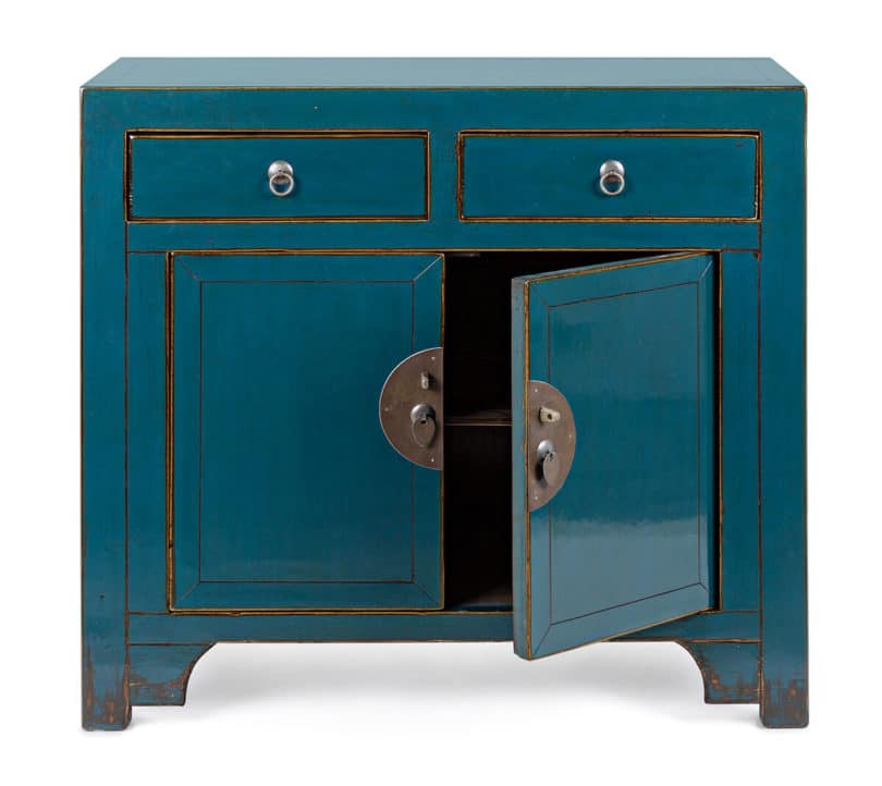Příborník jinan 2 dveře - 2 zásuvky modrý 91 x 84 cm