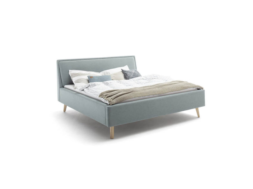 Čalouněná postel deria s úložným prostorem 140 x 200 cm světle modrá