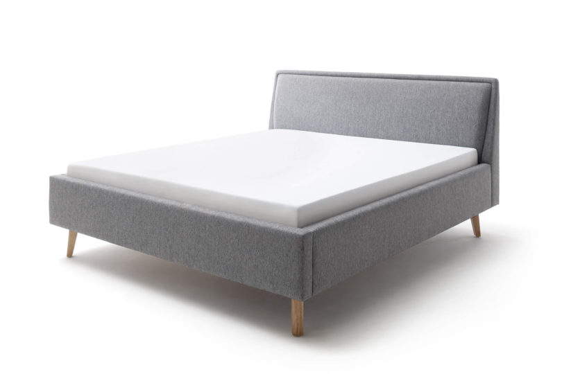 Čalouněná postel deria s úložným prostorem 160 x 200 cm šedá