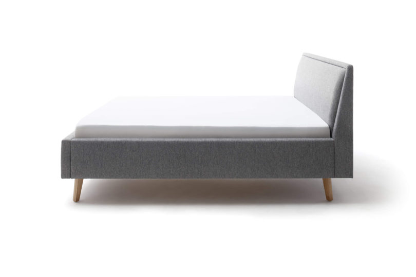Čalouněná postel deria s úložným prostorem 140 x 200 cm šedá