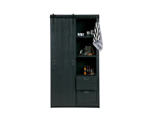 Skříň s posuvnými dveřmi slide barn černá