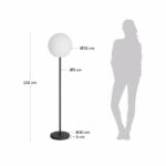 NABÍJECÍ Stojací  LAMPA MIMOZA 155 cm černá