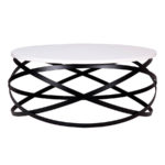 Konferenční stolek doria Ø 80 cm černo-bílý
