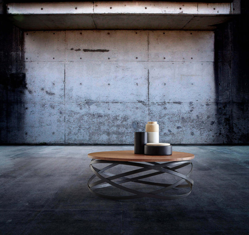 Konferenční stolek doria Ø 80 cm ořechový