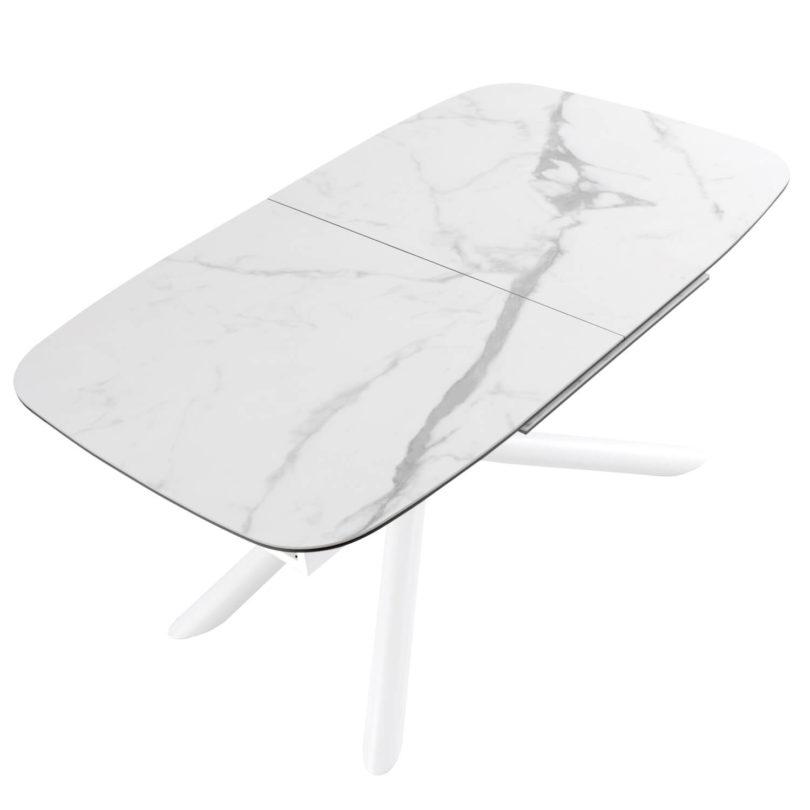 Rozkládací stůl sena 180 (240) x 95 cm bílý