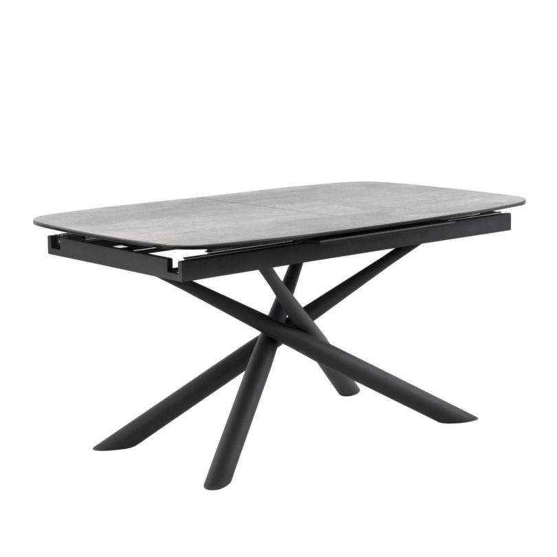 Rozkládací stůl sena 160 (200) x 95 cm šedý