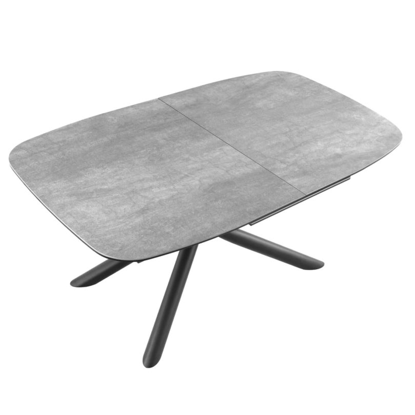Rozkládací stůl sena 160 (200) x 95 cm šedý