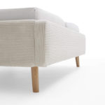 Čalouněná postel taupe s úložným prostorem 160 x 200 cm manšestr béžová