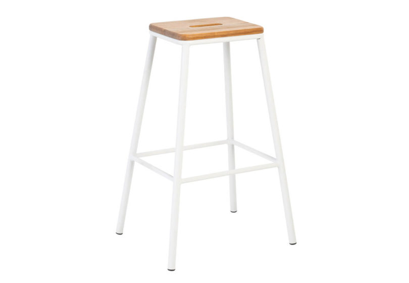 Barová židle vanyl 77 cm bílá