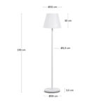 Venkovní Stojací  lampa maray 150 cm bílá