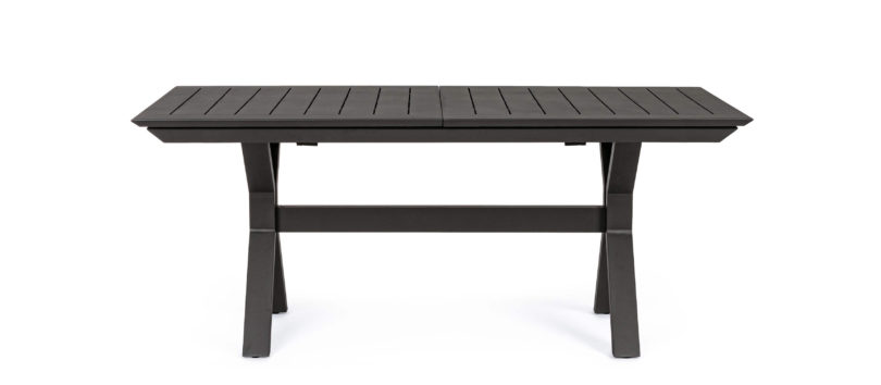 Zahradní rozkládací stůl nekyo 180 (240) x 100 cm černý