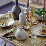 Bambusový jídelní stůl sole 90 x 90 cm přírodní
