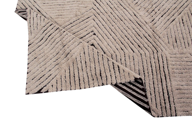 Vlněný koberec vally 170 x 240 cm hnědý