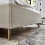 Čalouněná postel talleva s úložným prostorem 180 x 200 cm béžová