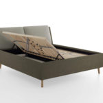 Čalouněná postel talleva s úložným prostorem 180 x 200 cm zelená