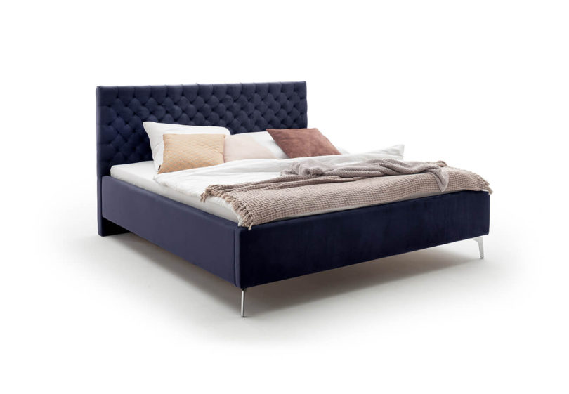 Čalouněná postel oliver s úložným prostorem 180 x 200 cm modrá
