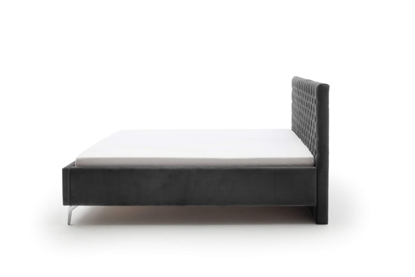 Čalouněná postel oliver s úložným prostorem 160 x 200 cm antracitová
