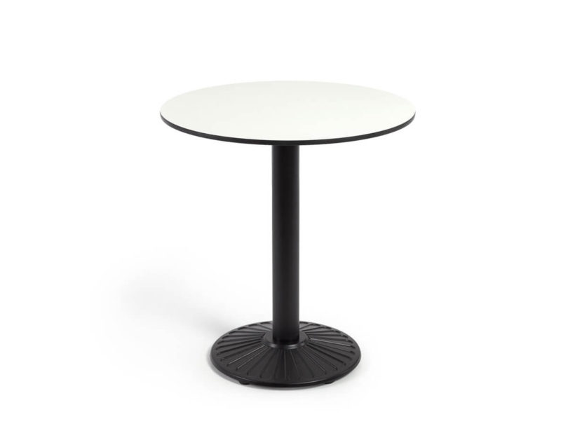 Zahradní stůl ariet Ø 68 cm černo-bílý
