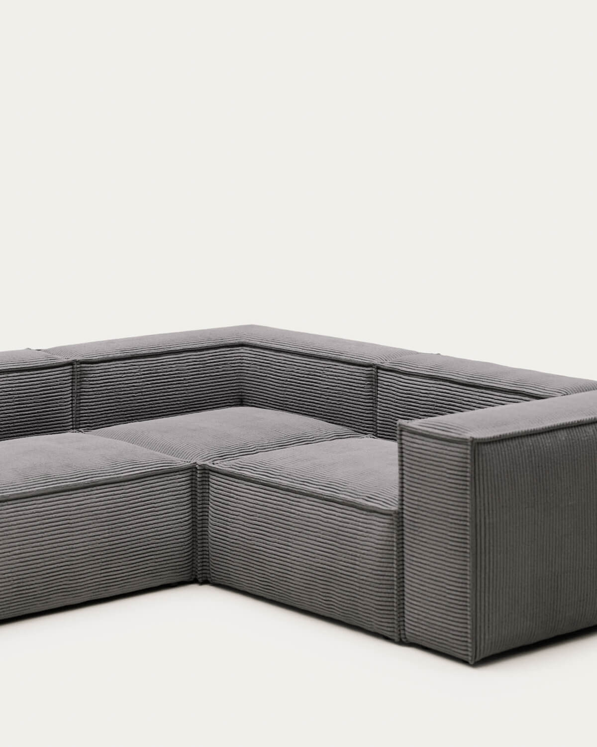 ČTYŘMÍSTNÁ ROHOVÁ POHOVKA BLOK 320 X 230 CM ŠEDÁ