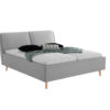 Čalouněná postel talleva s úložným prostorem 180 x 200 cm světle šedá