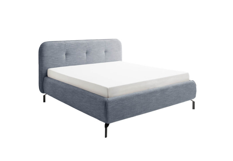 Čalouněná postel raia s úložným prostorem 180 x 200 cm modrá