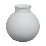 Kovová váza givici Ø 43 cm bílá