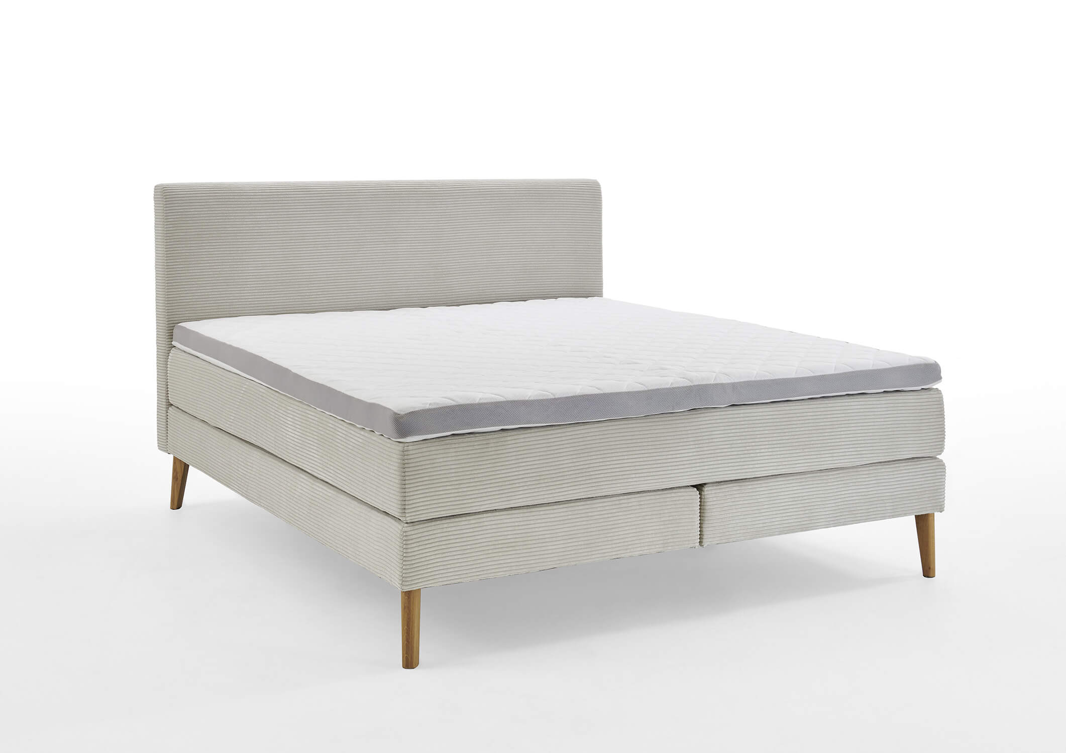 Boxspring postel elina 140 x 200 cm manšestr béžová