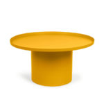 Kulatý odkládací stolek charu Ø 72 cm žlutý