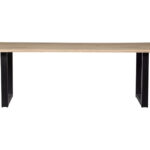 Jídelní stůl tablo 220 x 90 cm nohy do tvaru U dubový