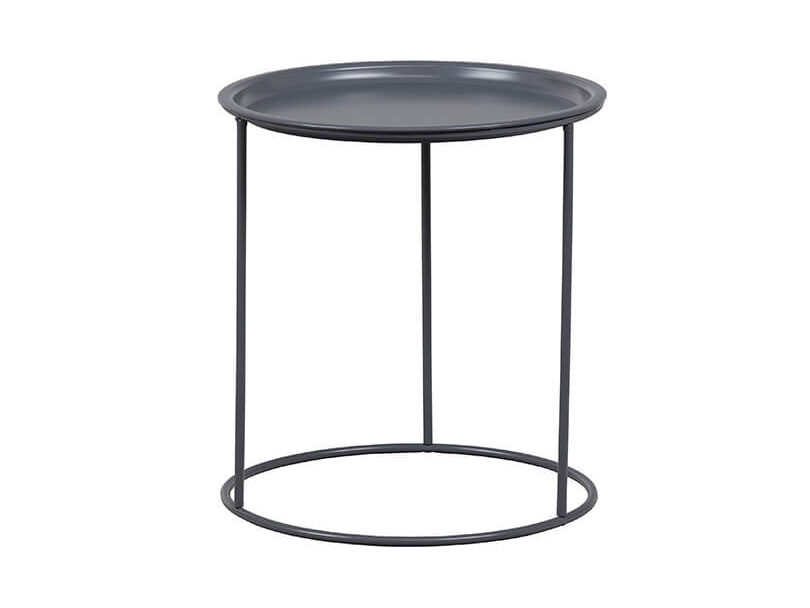 Odkládací stolek ivar s odnímatelným tácem ø 40 cm šedý