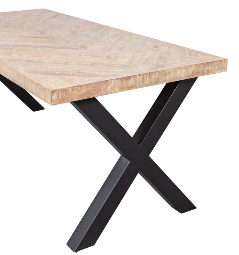 Jídelní stůl tablo 200 x 90 cm nohy do tvaru X mangový