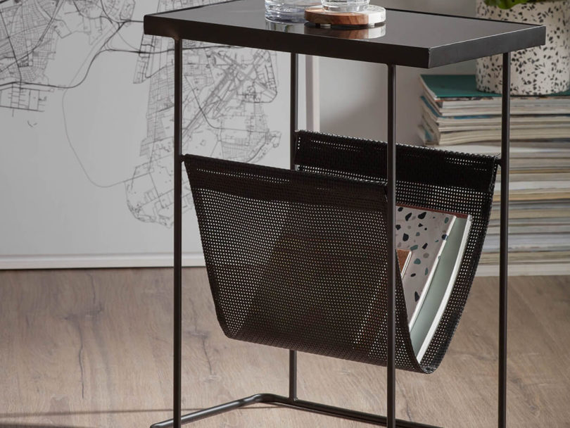 ODKLÁDACÍ STOLEK VOGUE 45 X 25 ČERNÝ