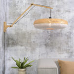 NÁSTĚNNÁ LAMPA PALAWAN PŘÍRODNÍ, BÍLÁ Ø 60 CM